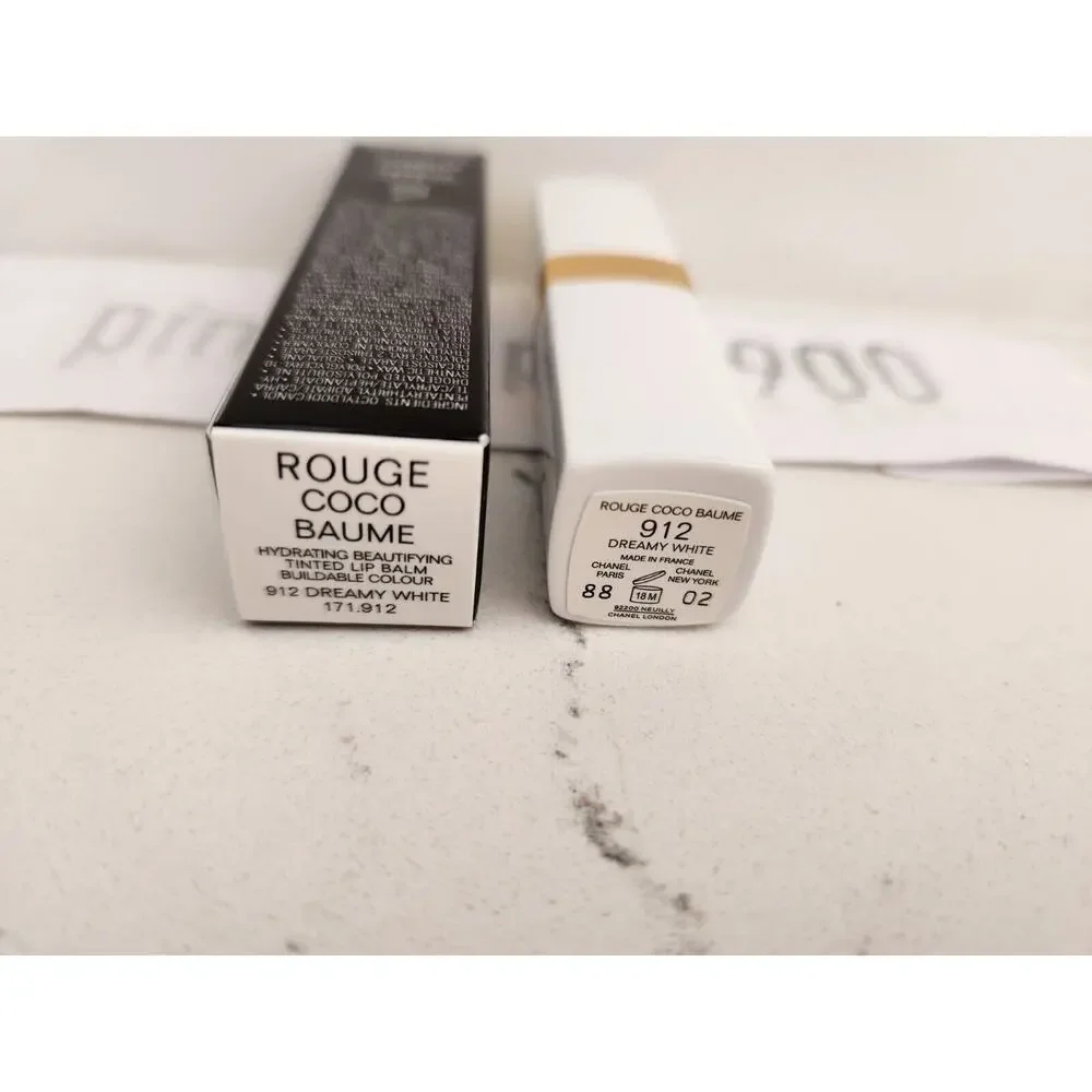NIB Chanel ROUGE COCO BAUME Hydrating Beautifying Tinted Lip Balm #912 Dreamy Wh